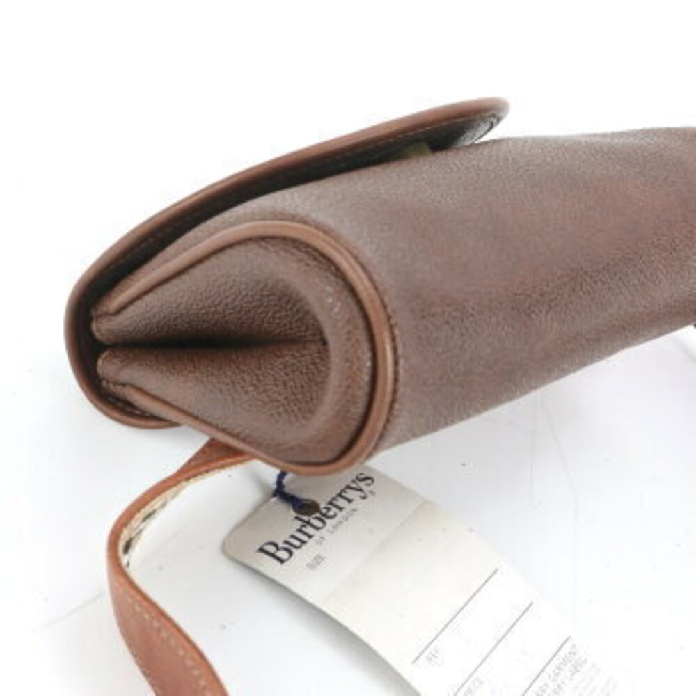 Burberry Nova Check Leather Waist Bag Pouch Shoulder Brown - Picture 4 of 9